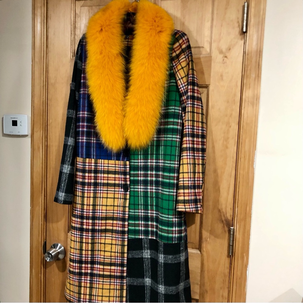 Wool Coat & Real Fox Fur Collar.